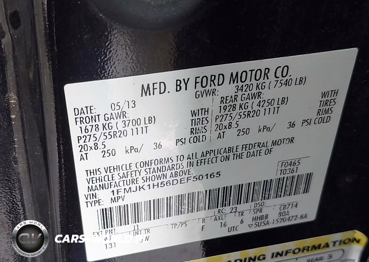 2013 Ford Expedition El King Ranch VIN:1FMJK1H56DEF50165 - 9
