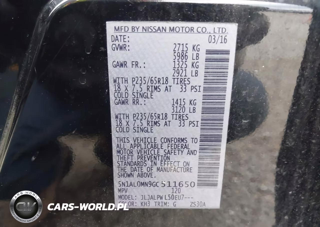 2016 Infiniti Qx60 VIN:5N1AL0MN9GC511650 - 9