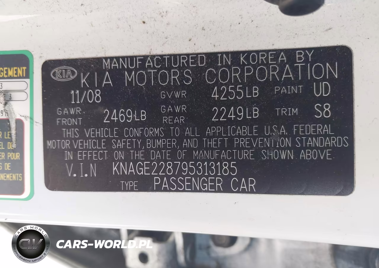 2009 Kia Optima Lx VIN:KNAGE228795313185 - 9