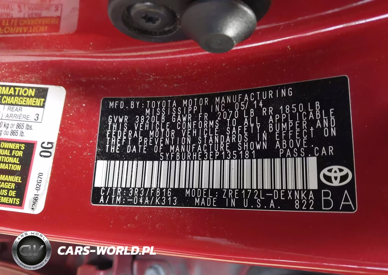 2014 Toyota Corolla Le VIN:5YFBURHE3EP135181 - 9