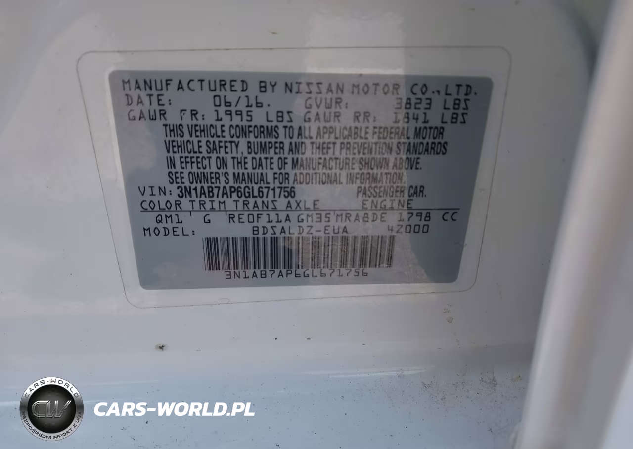 2016 Nissan Sentra Sv VIN:3N1AB7AP6GL671756 - 9
