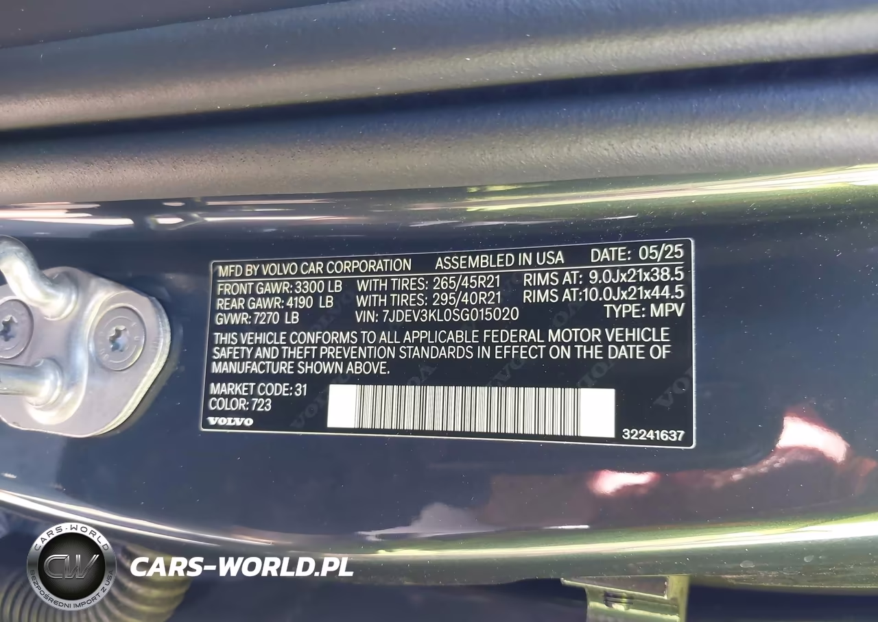 2025 Volvo Ex90 Ultra, Twin Motor, Fully Electric, 6 Seats VIN:7JDEV3KL0SG015020 - 9