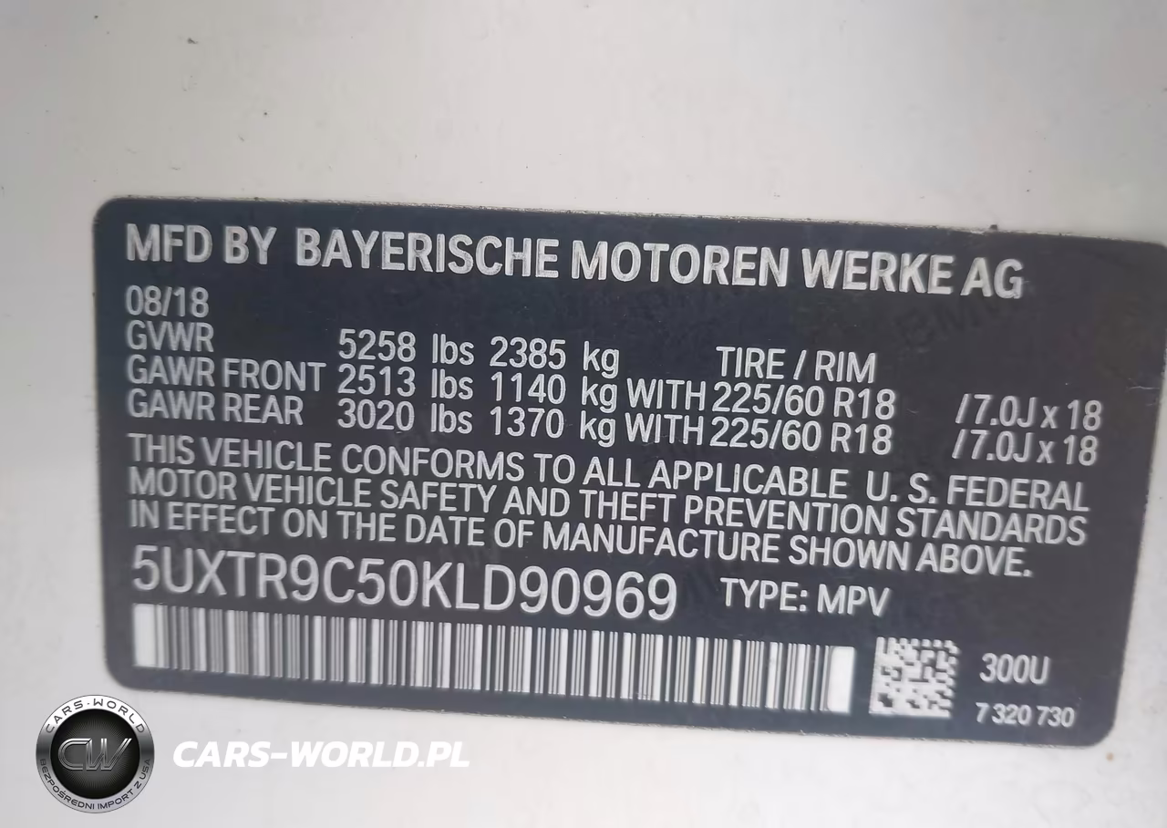 2019 BMW X3 xDrive30I VIN:5UXTR9C50KLD90969 - 9