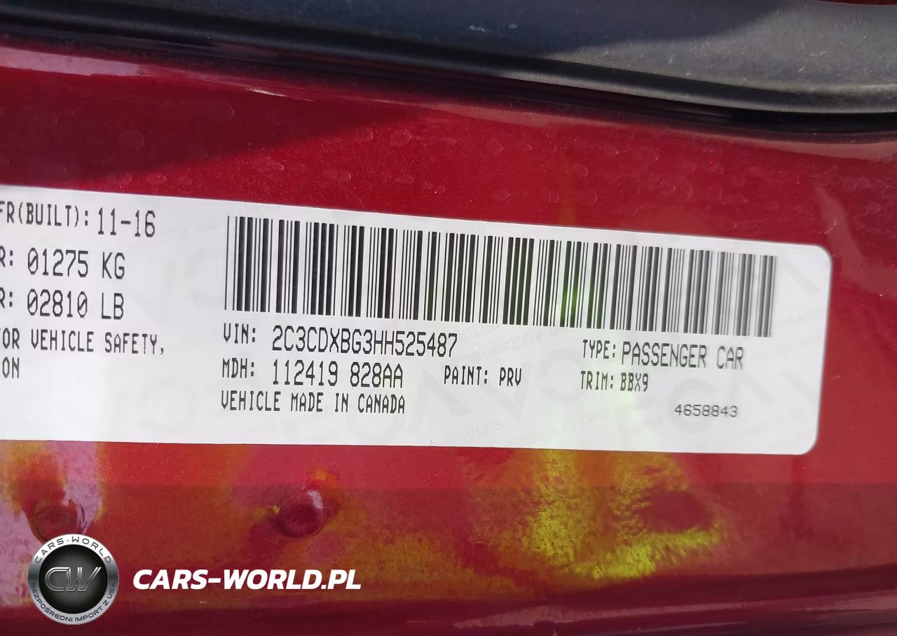 2017 Dodge Charger Se Rwd VIN:2C3CDXBG3HH525487 - 9