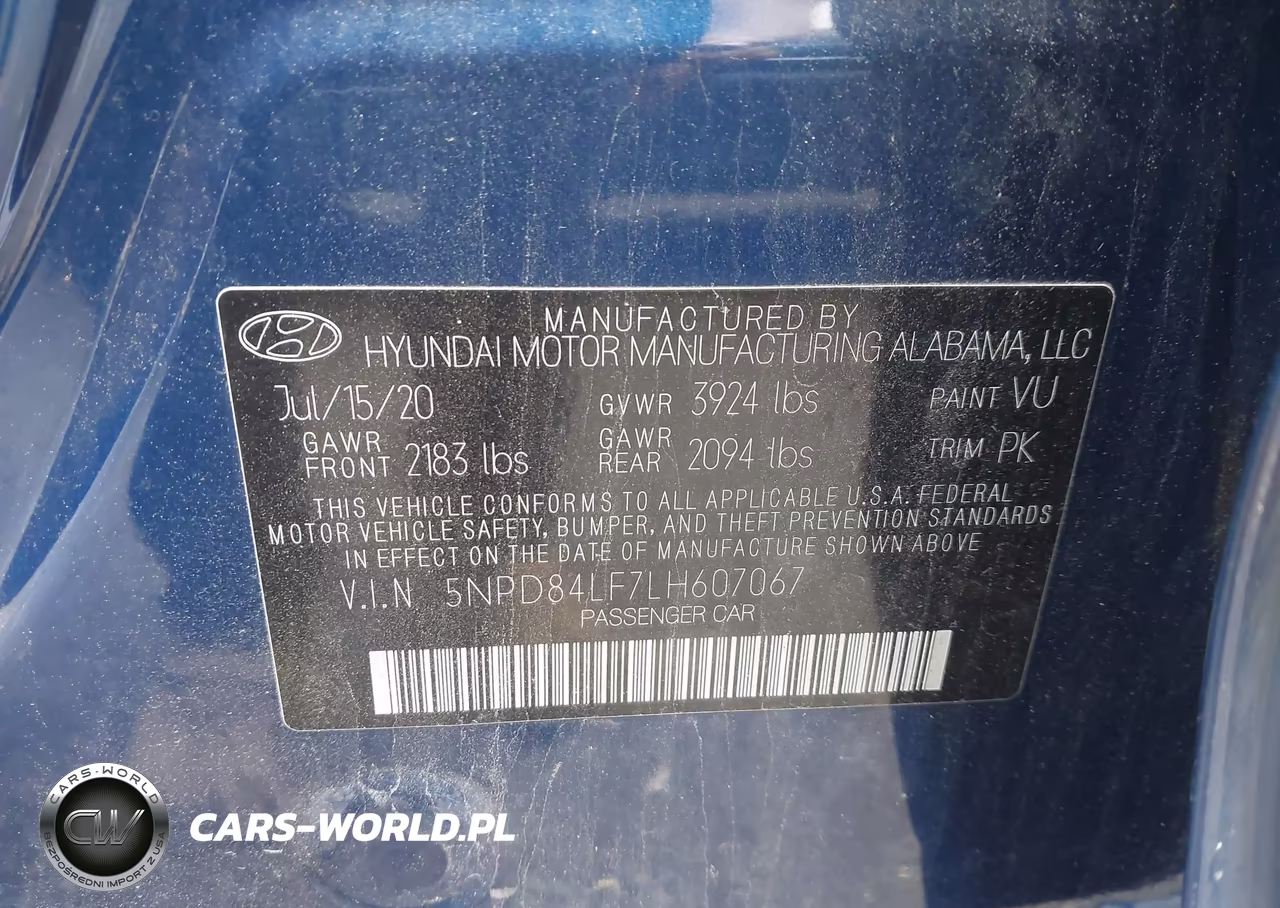 2020 Hyundai Elantra Limited VIN:5NPD84LF7LH607067 - 9
