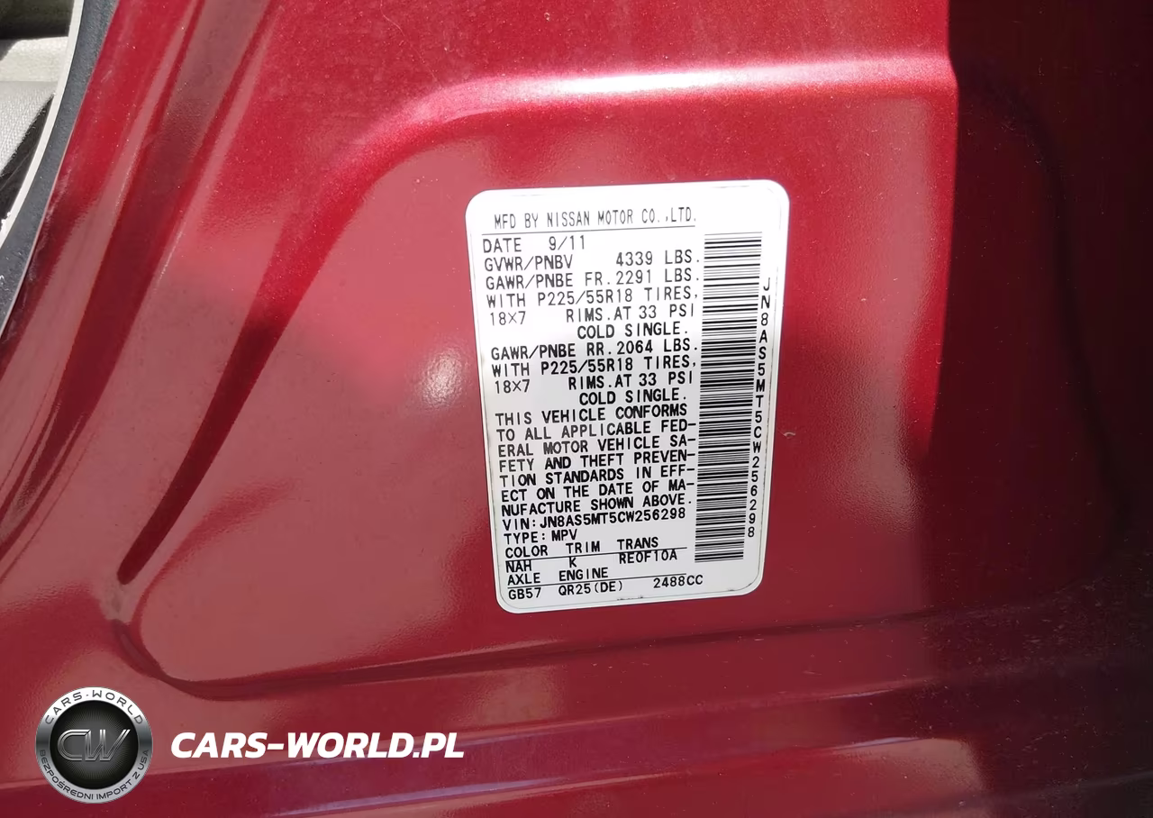 2012 Nissan Rogue Sv W-Sl Pkg VIN:JN8AS5MT5CW256298 - 9