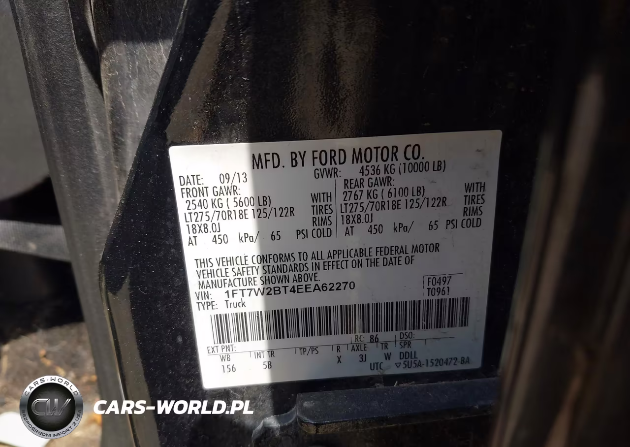 2014 Ford F-250 Lariat VIN:1FT7W2BT4EEA62270 - 9