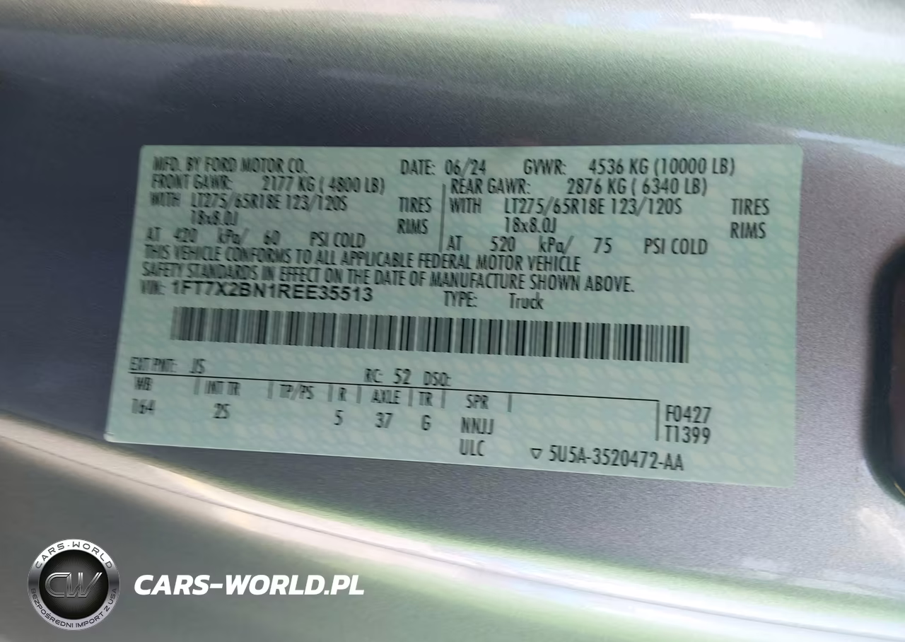 2024 Ford F-250 Xlt VIN:1FT7X2BN1REE35513 - 9