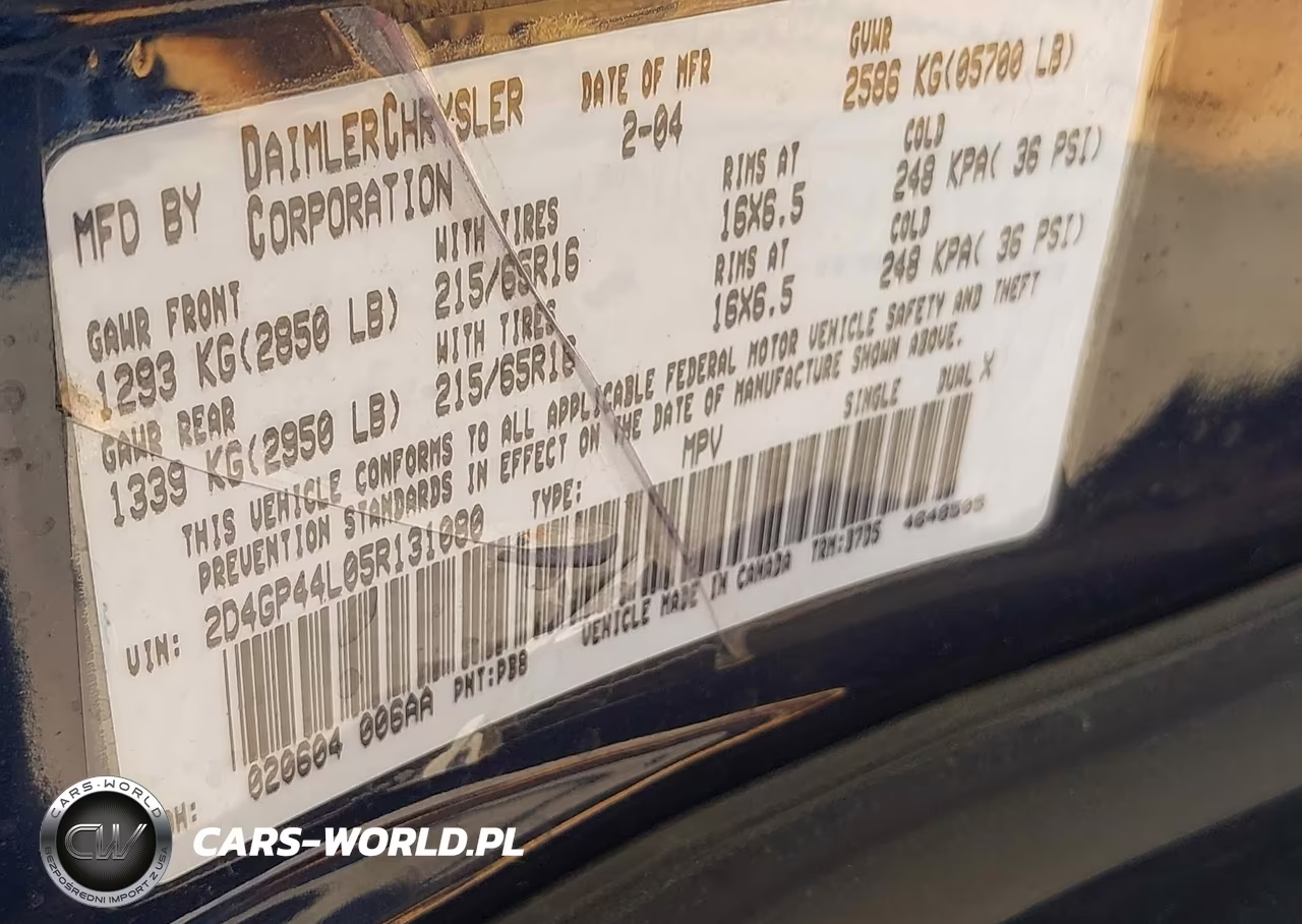 2005 Dodge Grand Caravan Sxt VIN:2D4GP44L05R131080 - 9