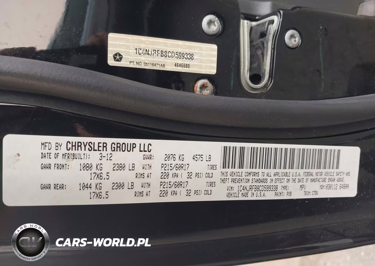 2012 Jeep Patriot Latitude VIN:1C4NJRFB8CD599338 - 9