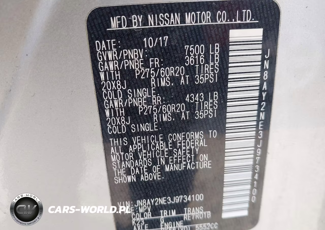 2018 Nissan Armada Platinum VIN:JN8AY2NE3J9734100 - 9