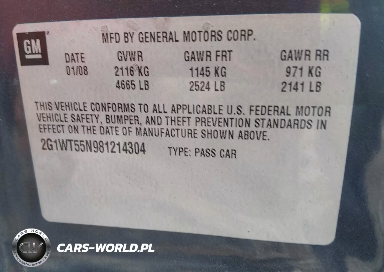 2008 Chevrolet Impala Lt VIN:2G1WT55N981214304 - 9