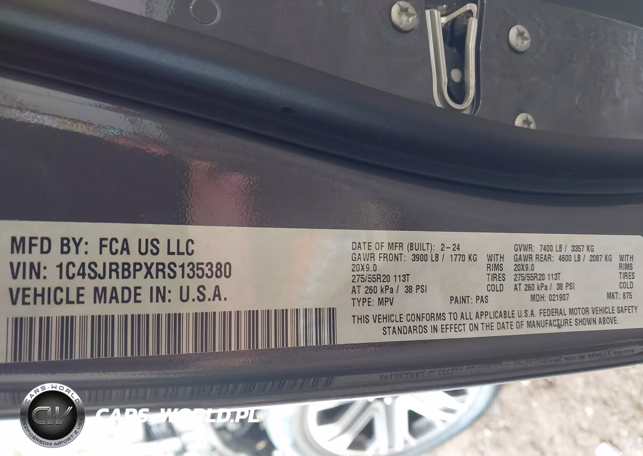 2024 Jeep Wagoneer L Series Ii 4X2 VIN:1C4SJRBPXRS135380 - 9