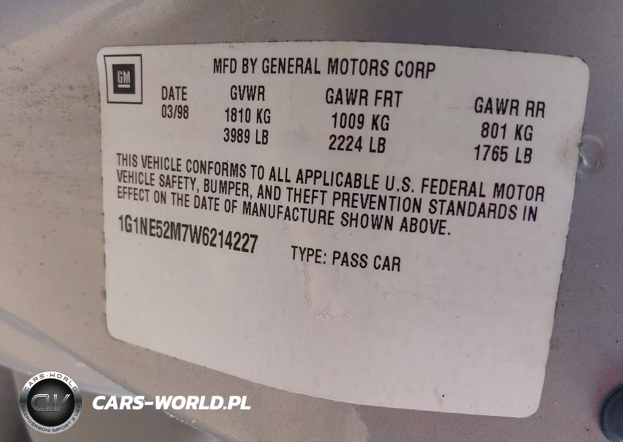 1998 Chevrolet Malibu Ls VIN:1G1NE52M7W6214227 - 9