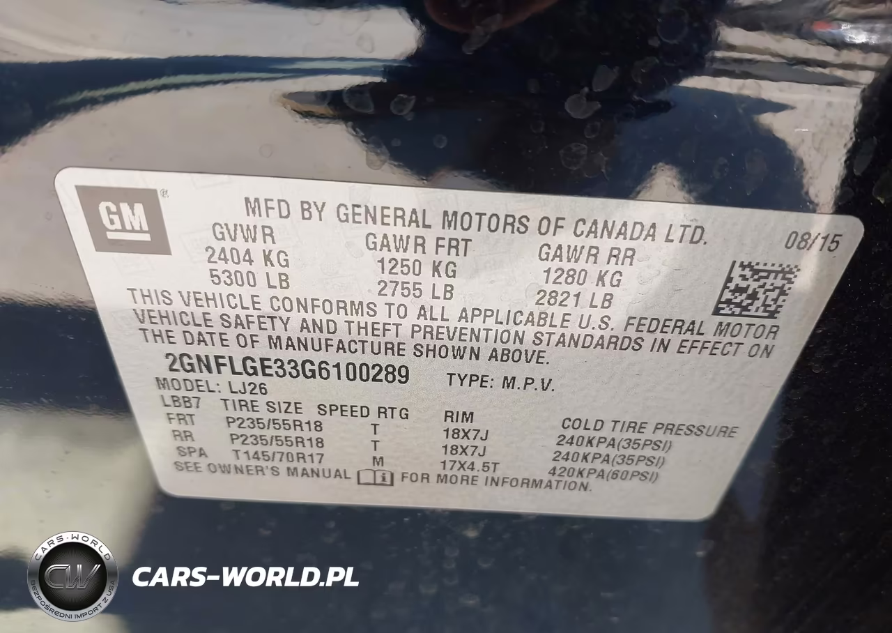 2016 Chevrolet Equinox Ltz VIN:2GNFLGE33G6100289 - 9