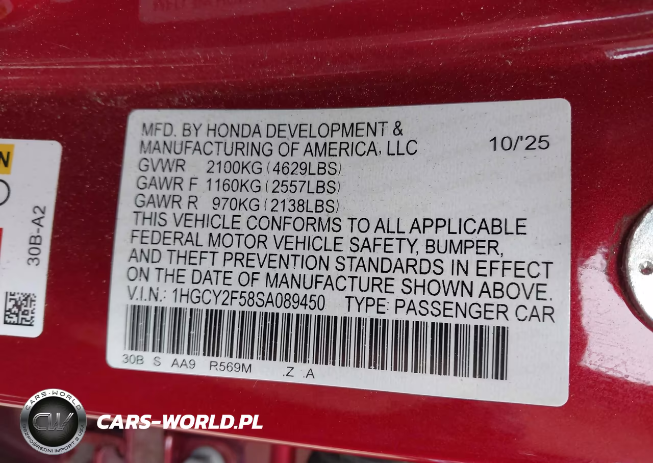 2025 Honda Accord Hybrid Sport VIN:1HGCY2F58SA089450 - 9