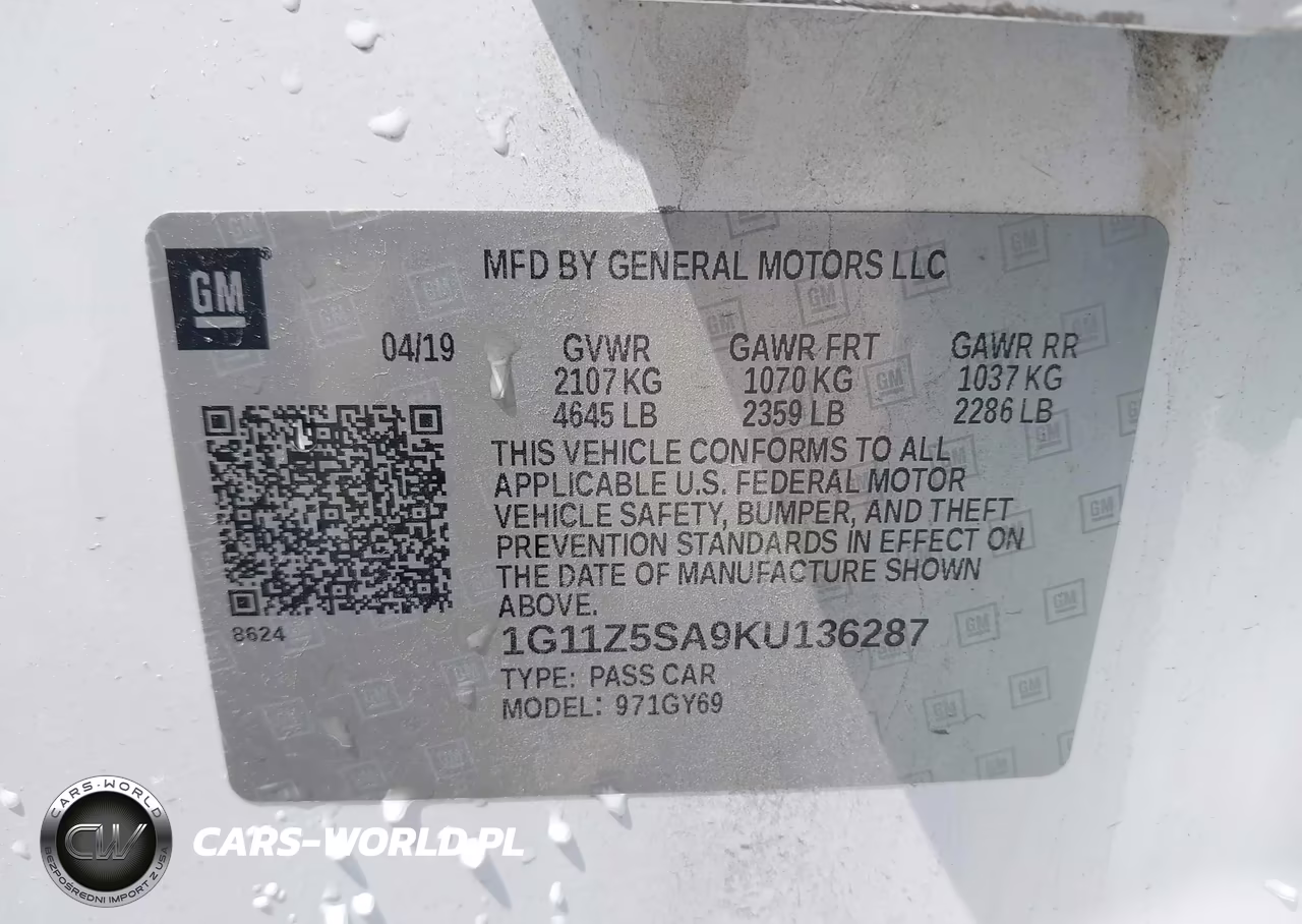 2019 Chevrolet Impala Lt VIN:1G11Z5SA9KU136287 - 9