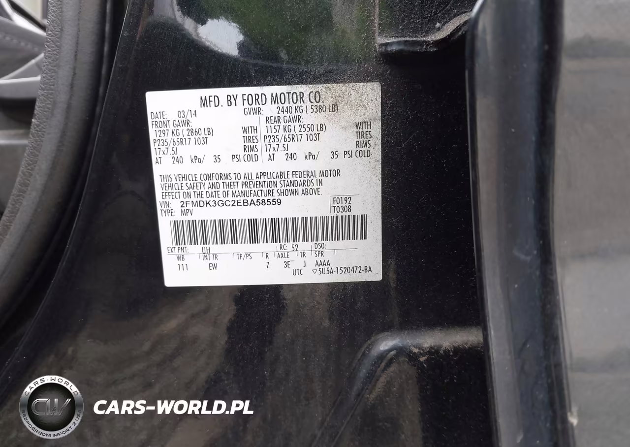 2014 Ford Edge Se VIN:2FMDK3GC2EBA58559 - 9