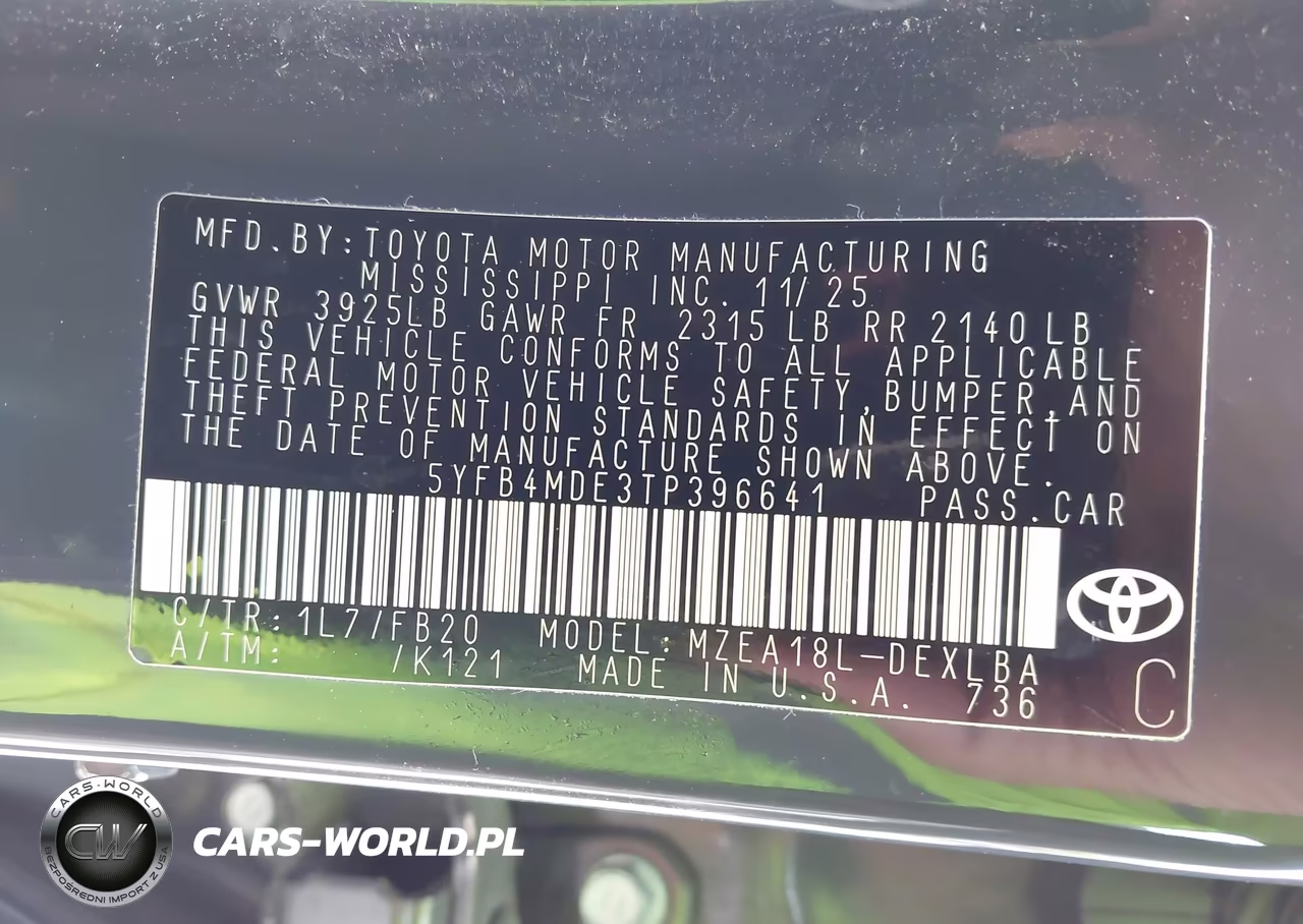 2026 Toyota Corolla Le VIN:5YFB4MDE3TP396641 - 9