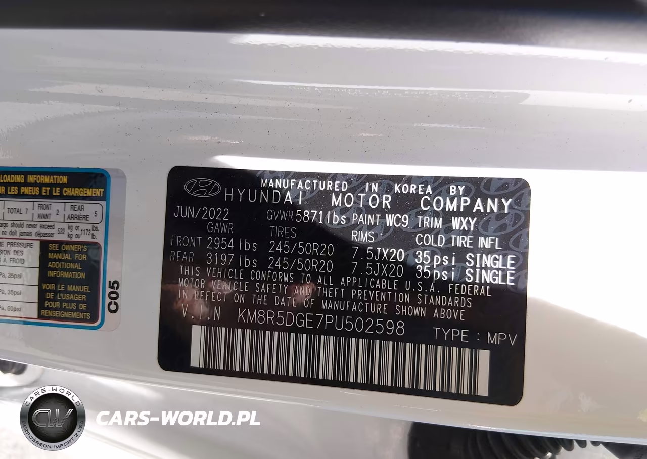 2023 Hyundai Palisade Limited VIN:KM8R5DGE7PU502598 - 9