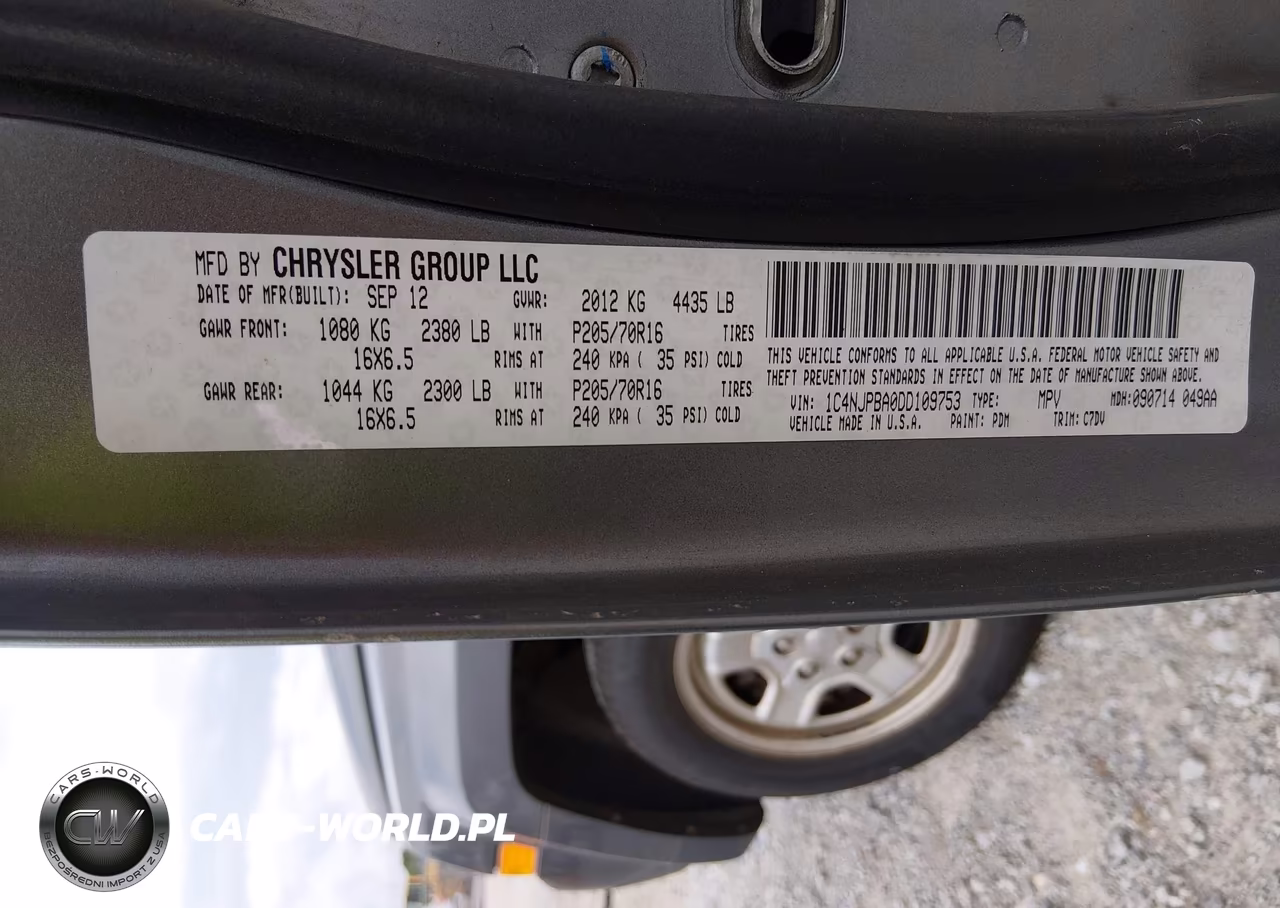 2013 Jeep Patriot Sport VIN:1C4NJPBA0DD109753 - 9