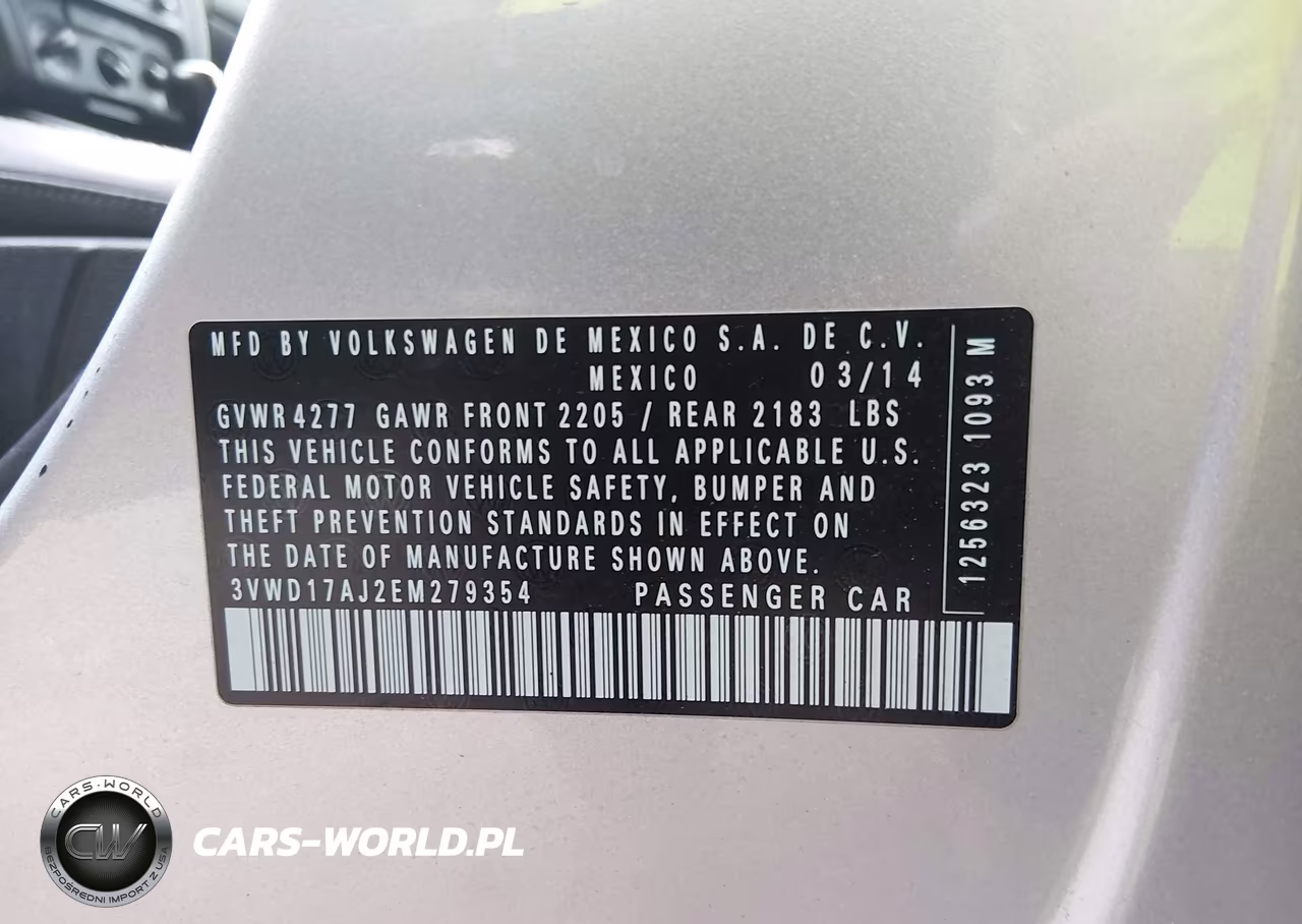 2014 Volkswagen Jetta 1.8T Se VIN:3VWD17AJ2EM279354 - 9