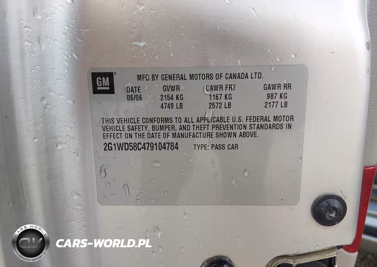 2007 Chevrolet Impala Ss VIN:2G1WD58C479104784 - 9