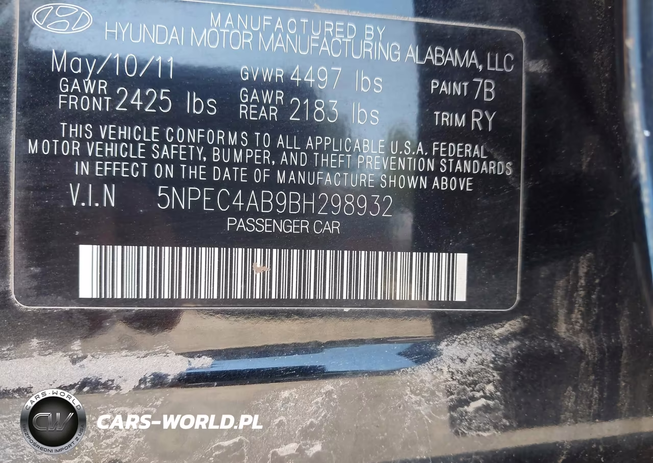 2011 Hyundai Sonata Limited 2.0T VIN:5NPEC4AB9BH298932 - 9