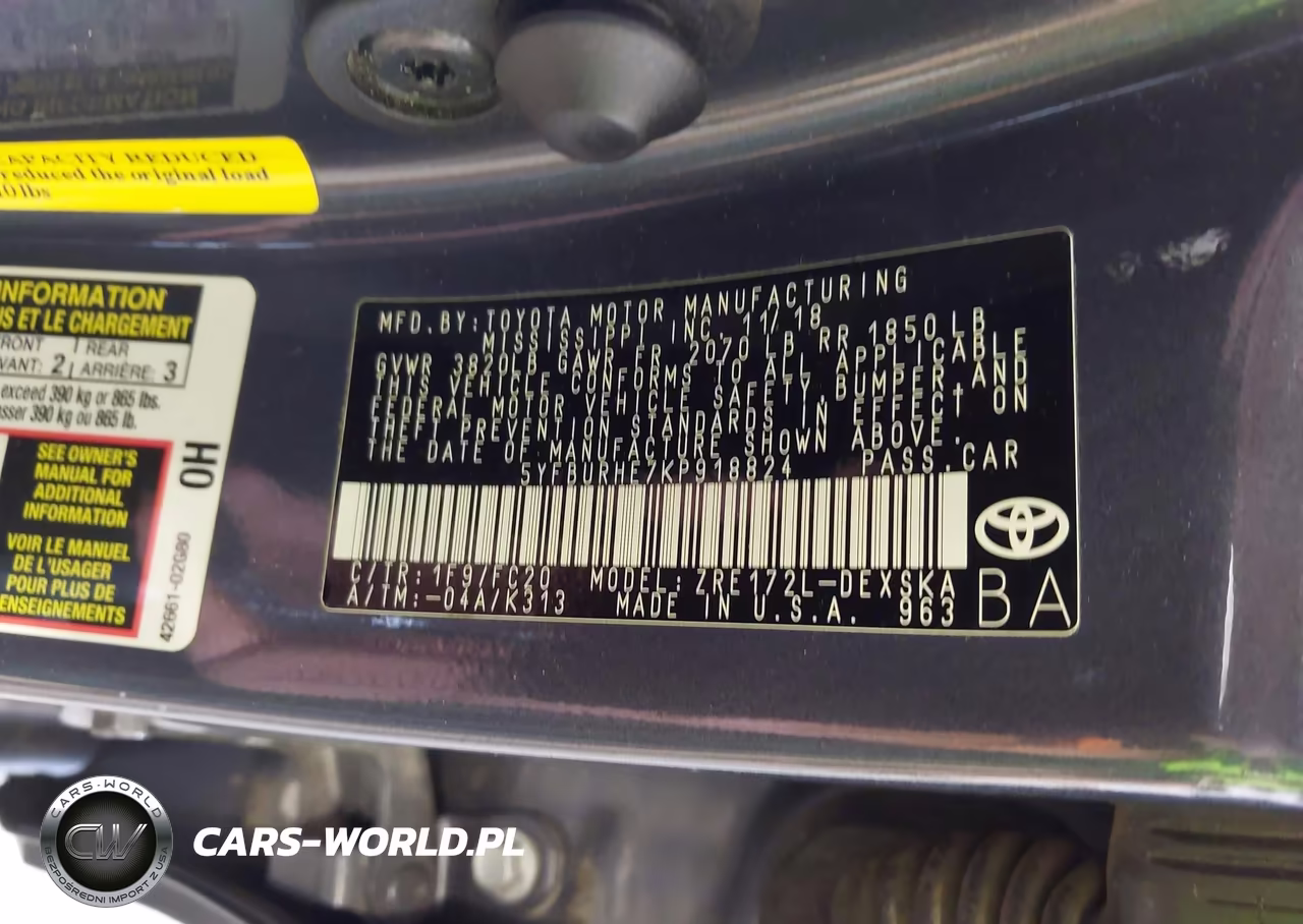 2019 Toyota Corolla Se VIN:5YFBURHE7KP918824 - 9