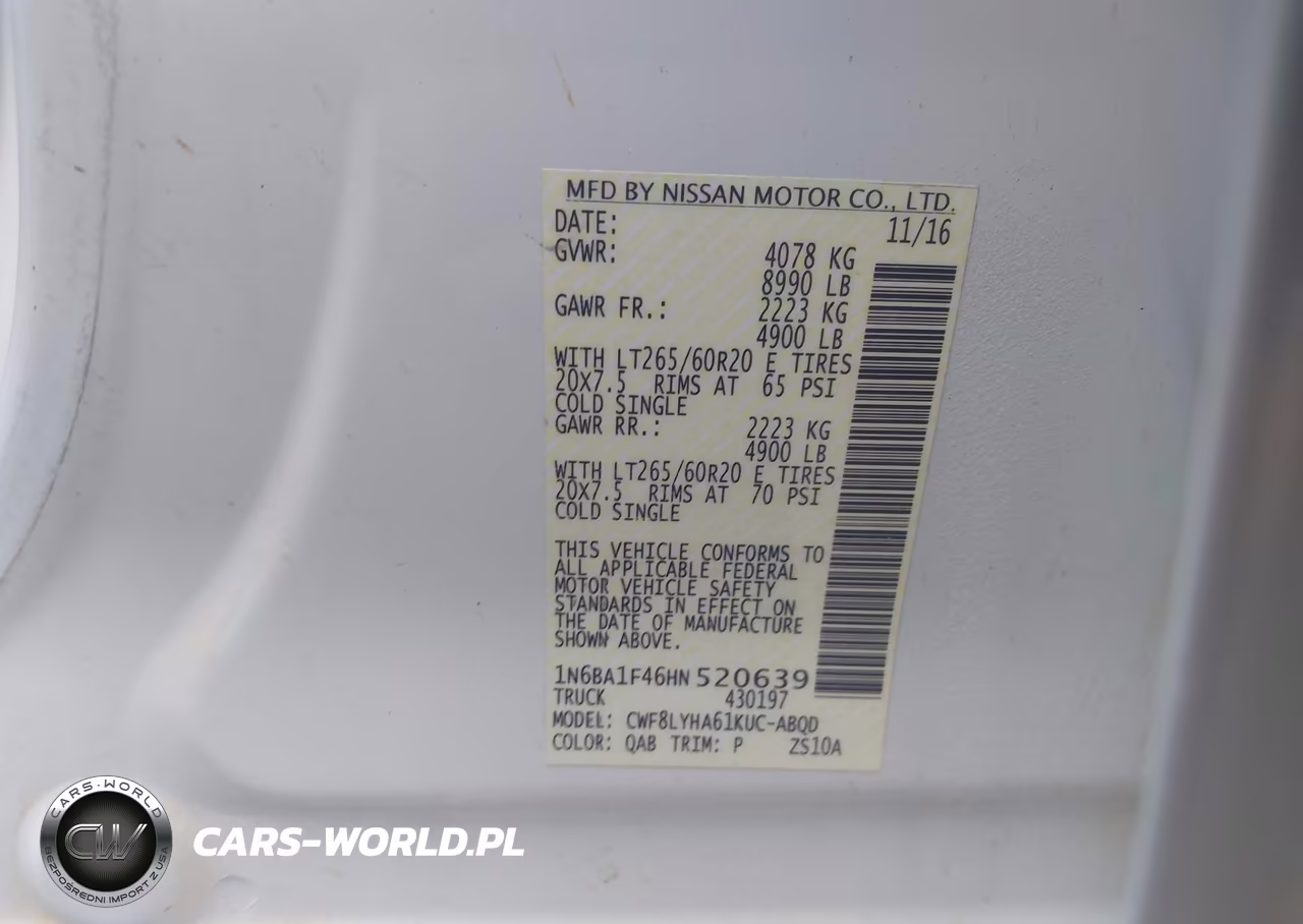 2017 Nissan Titan Xd Platinum Reserve Diesel VIN:1N6BA1F46HN520639 - 9