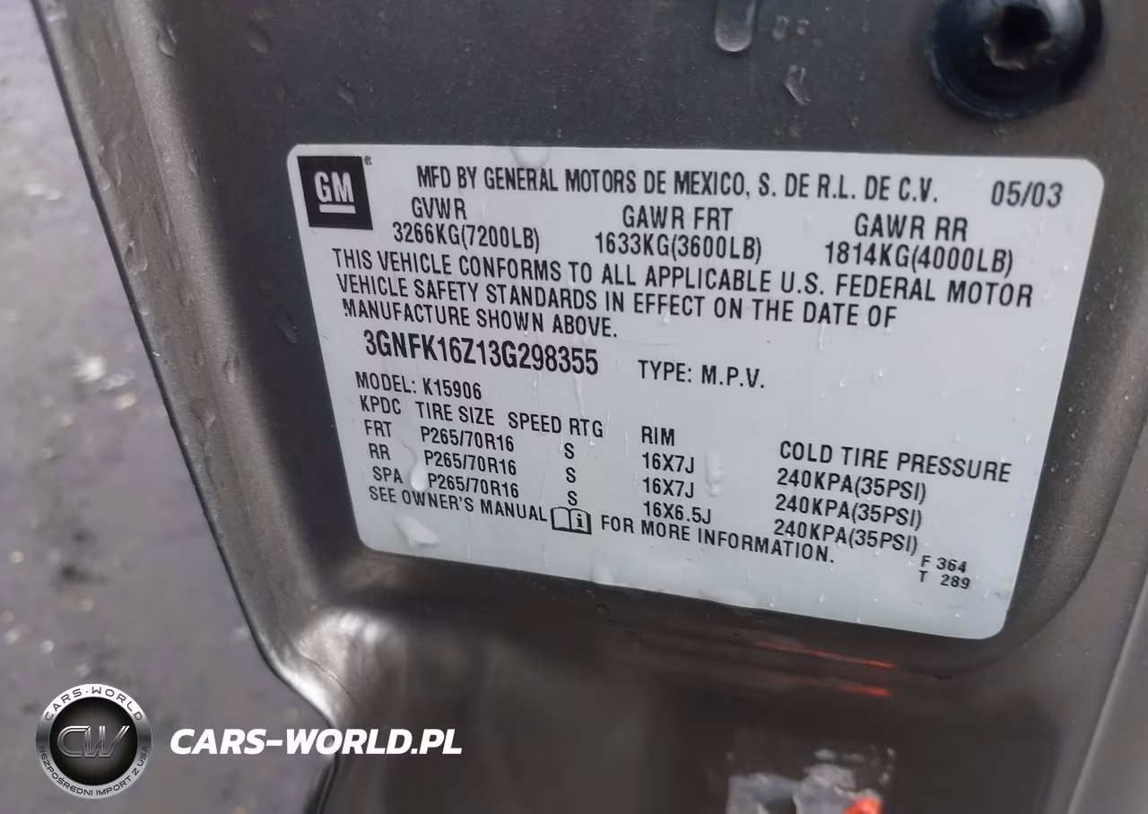 2003 Chevrolet Suburban 1500 Lt VIN:3GNFK16Z13G298355 - 9