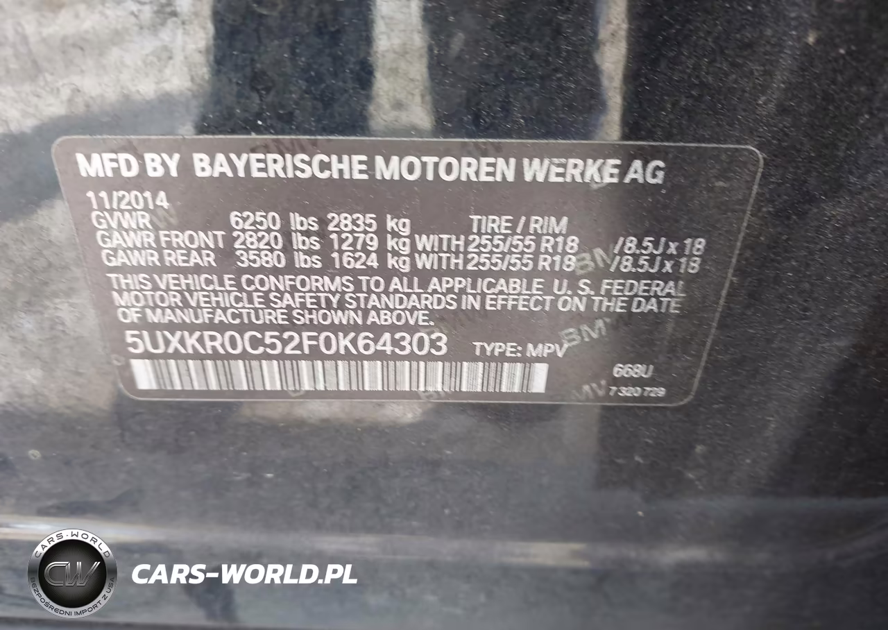2015 BMW X5 xDrive35I VIN:5UXKR0C52F0K64303 - 9