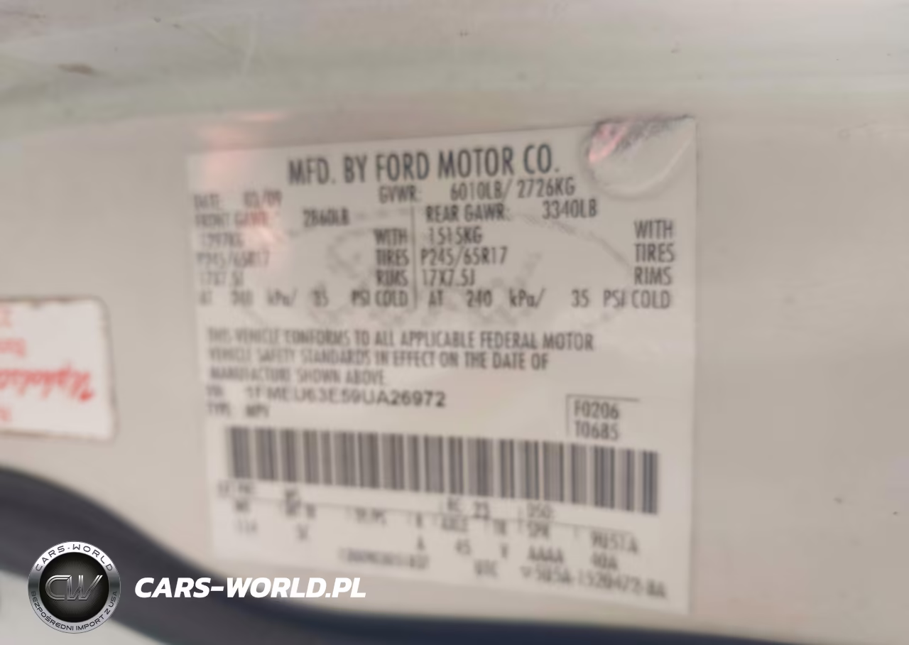2009 Ford Explorer Xlt VIN:1FMEU63E59UA26972 - 9