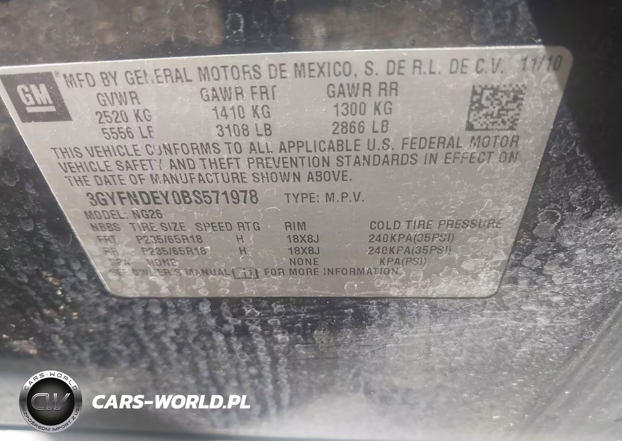 2011 Cadillac Srx Luxury Collection VIN:3GYFNDEY0BS571978 - 9
