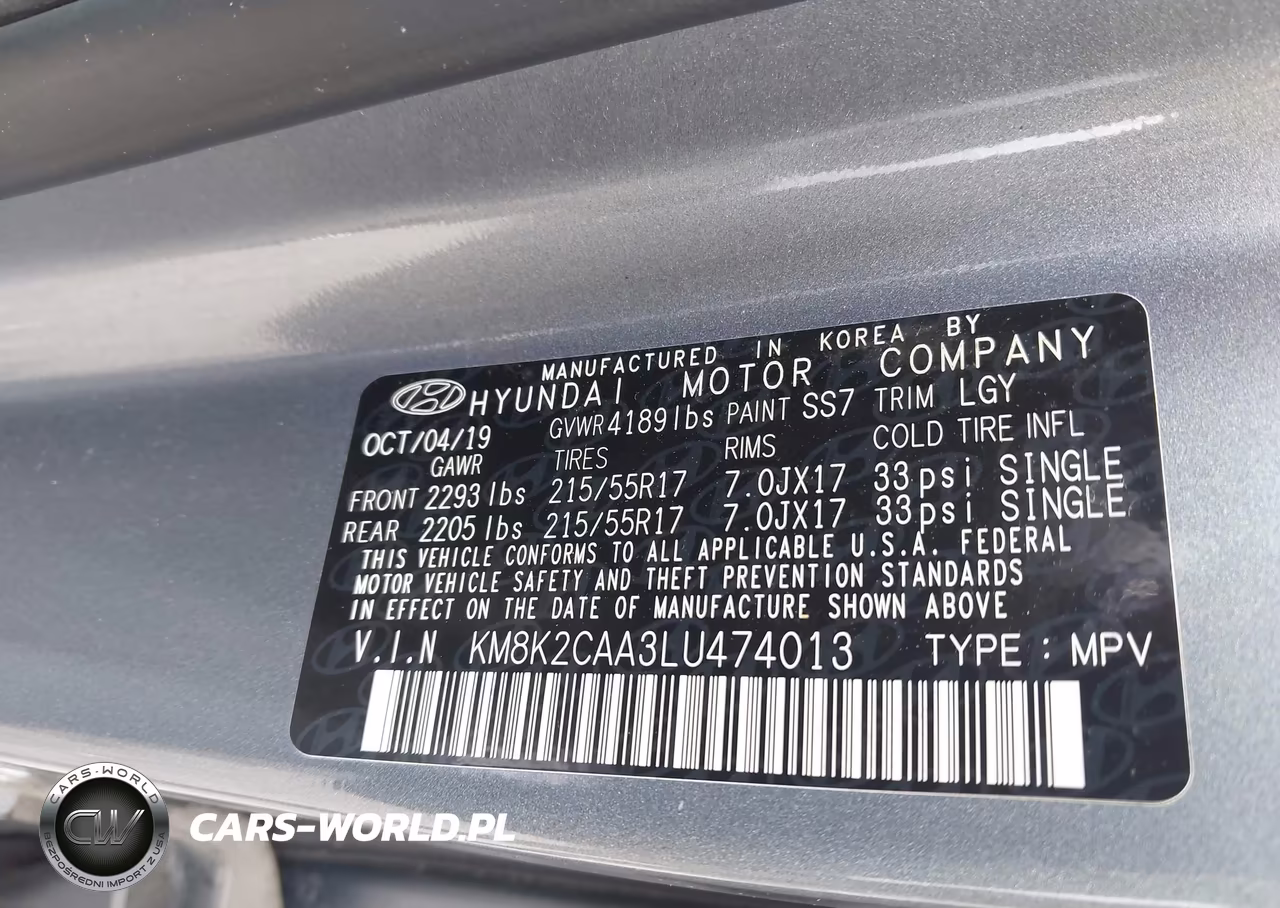 2020 Hyundai Kona Sel VIN:KM8K2CAA3LU474013 - 9