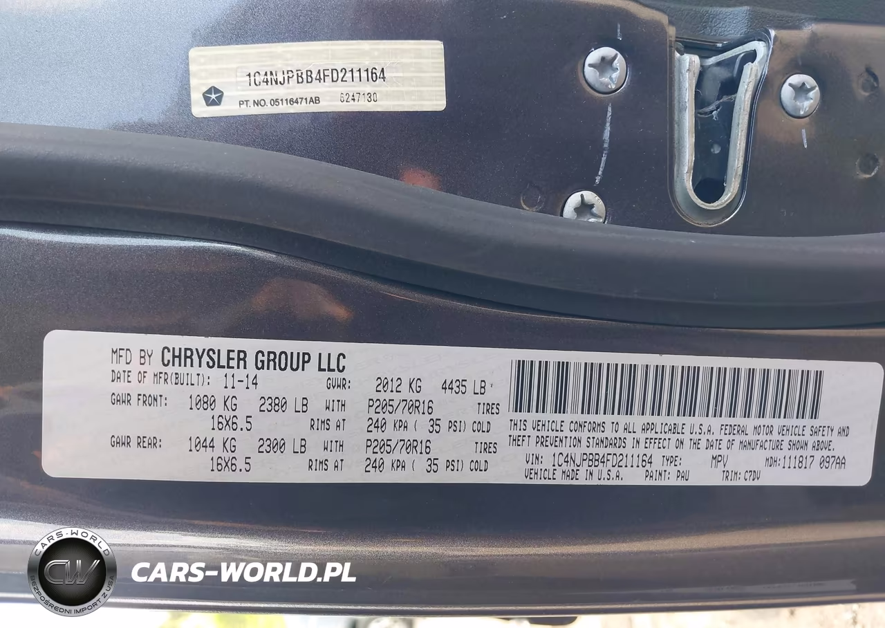 2015 Jeep Patriot Sport VIN:1C4NJPBB4FD211164 - 9