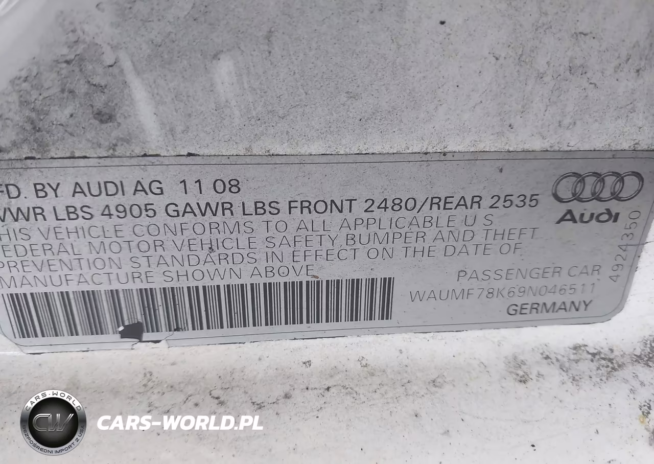 2009 Audi A4 2.0T Premium VIN:WAUMF78K69N046511 - 9