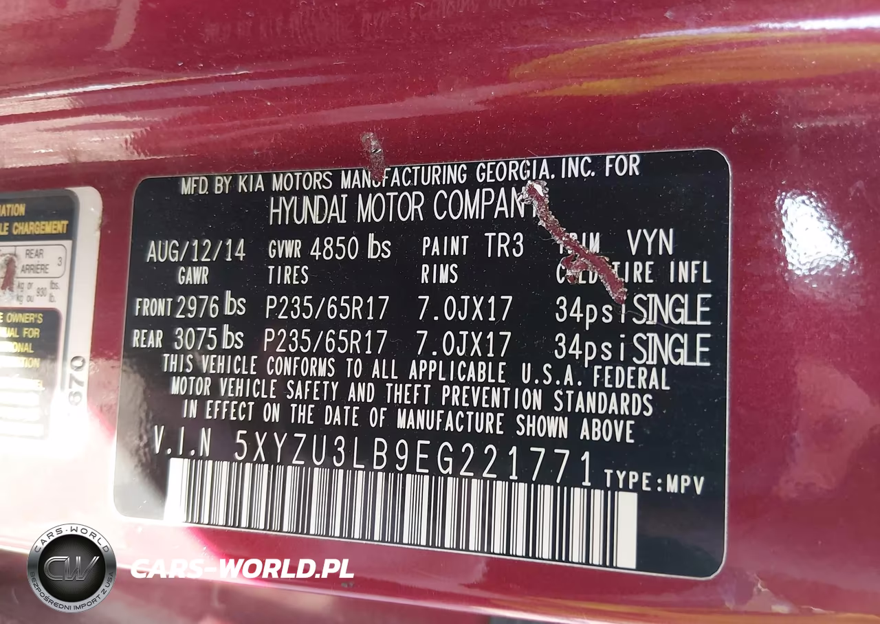 2014 Hyundai Santa Fe Sport 2.4L VIN:5XYZU3LB9EG221771 - 9