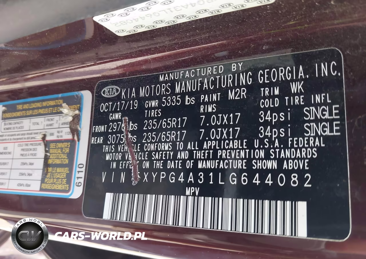 2020 Kia Sorento 2.4L Lx VIN:5XYPG4A31LG644082 - 9