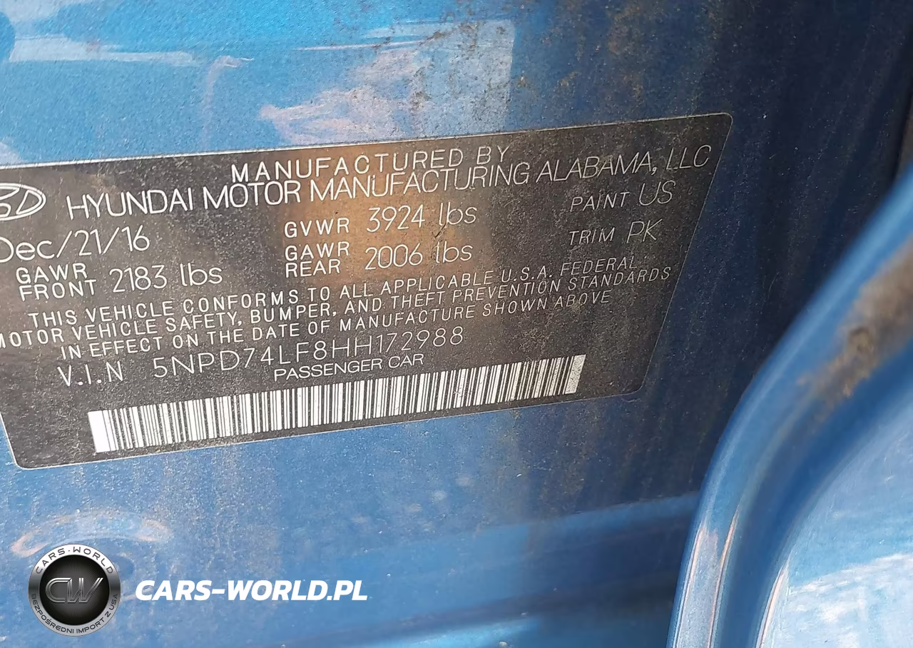 2017 Hyundai Elantra Se VIN:5NPD74LF8HH172988 - 9