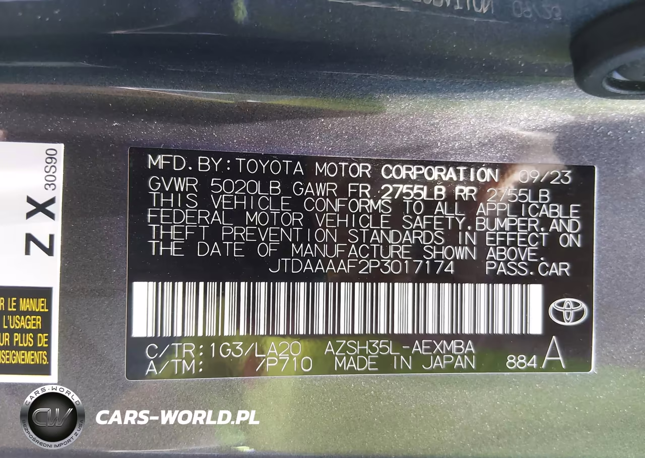 2023 Toyota Crown Limited VIN:JTDAAAAF2P3017174 - 9
