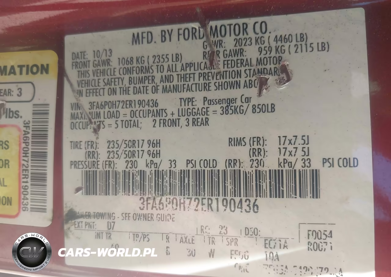 2014 Ford Fusion Se VIN:3FA6P0H72ER190436 - 9