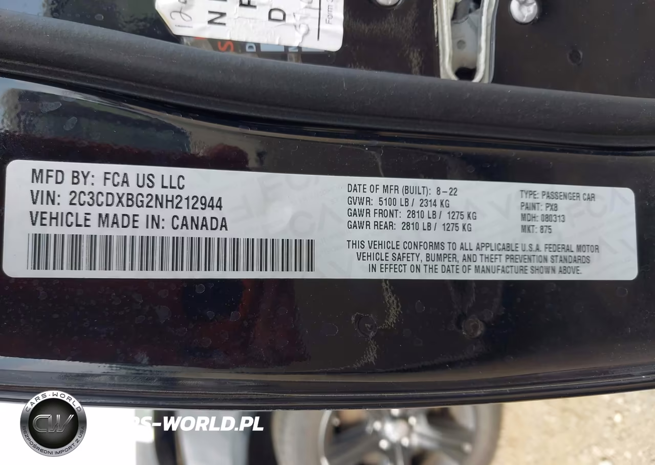 2022 Dodge Charger Sxt Rwd VIN:2C3CDXBG2NH212944 - 9