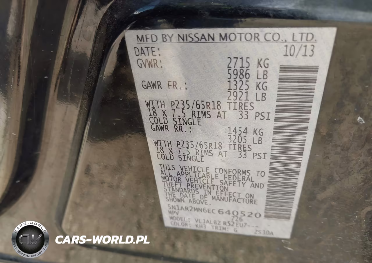 2014 Nissan Pathfinder S VIN:5N1AR2MN6EC640520 - 9