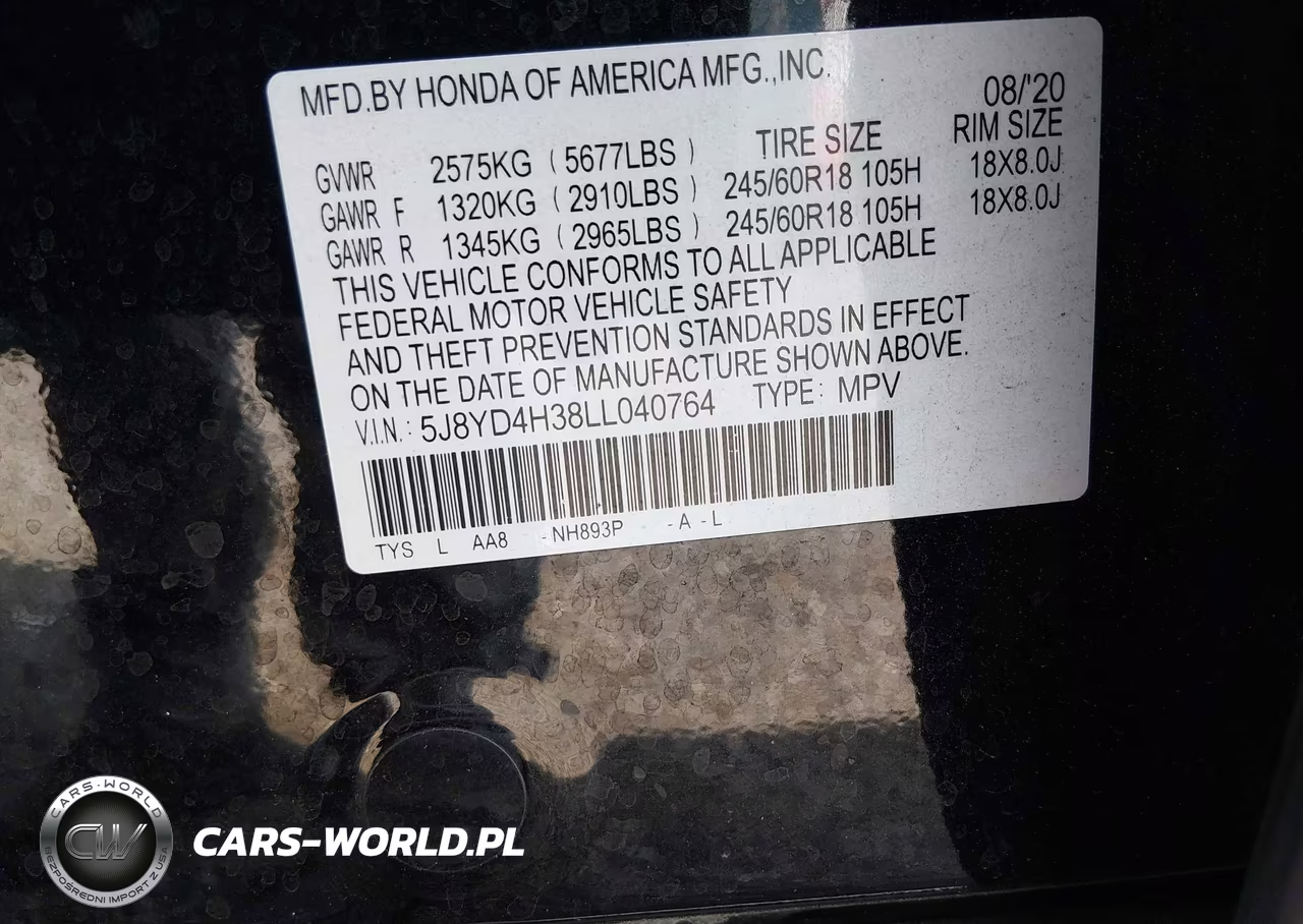 2020 Acura Mdx Standard VIN:5J8YD4H38LL040764 - 9
