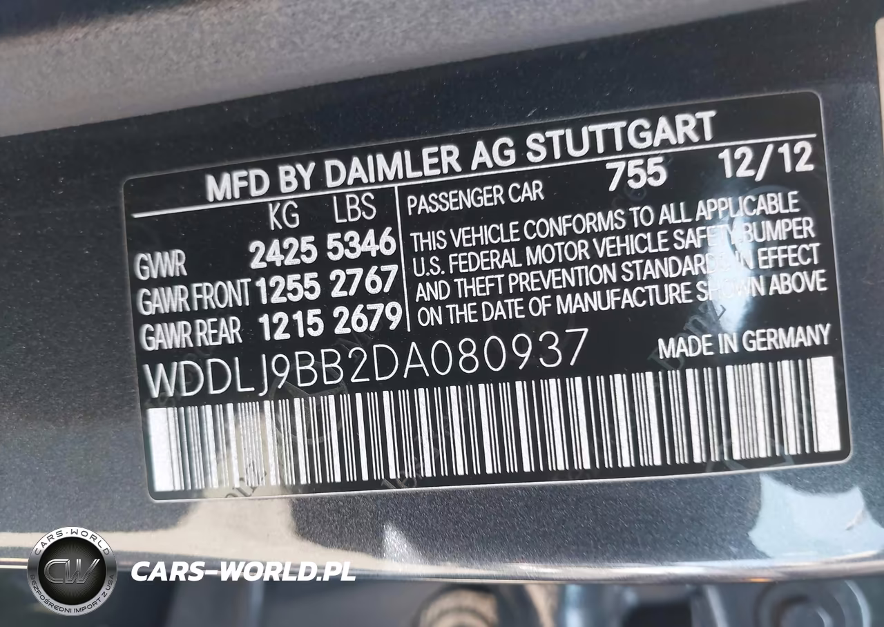 2013 Mercedes-Benz Cls 550 4Matic VIN:WDDLJ9BB2DA080937 - 9