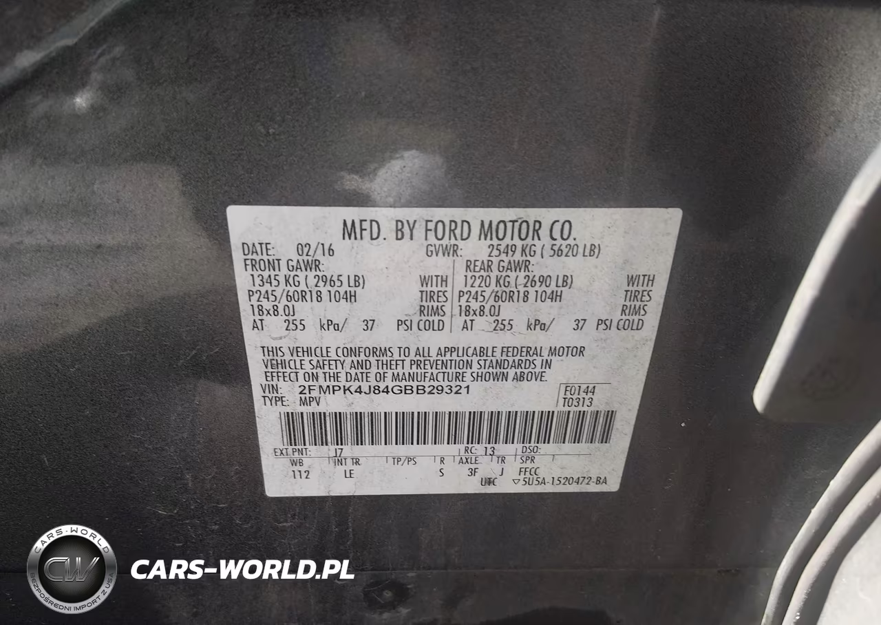 2016 Ford Edge Sel VIN:2FMPK4J84GBB29321 - 9