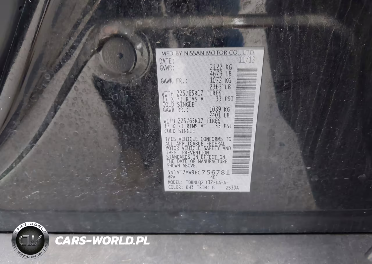 2014 Nissan Rogue Sv VIN:5N1AT2MV9EC756781 - 9