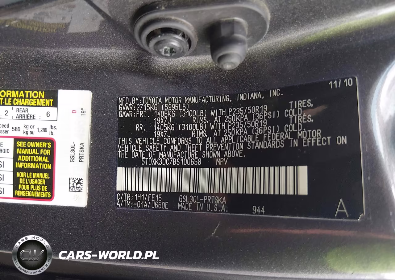 2011 Toyota Sienna Se VIN:5TDXK3DC7BS100658 - 9