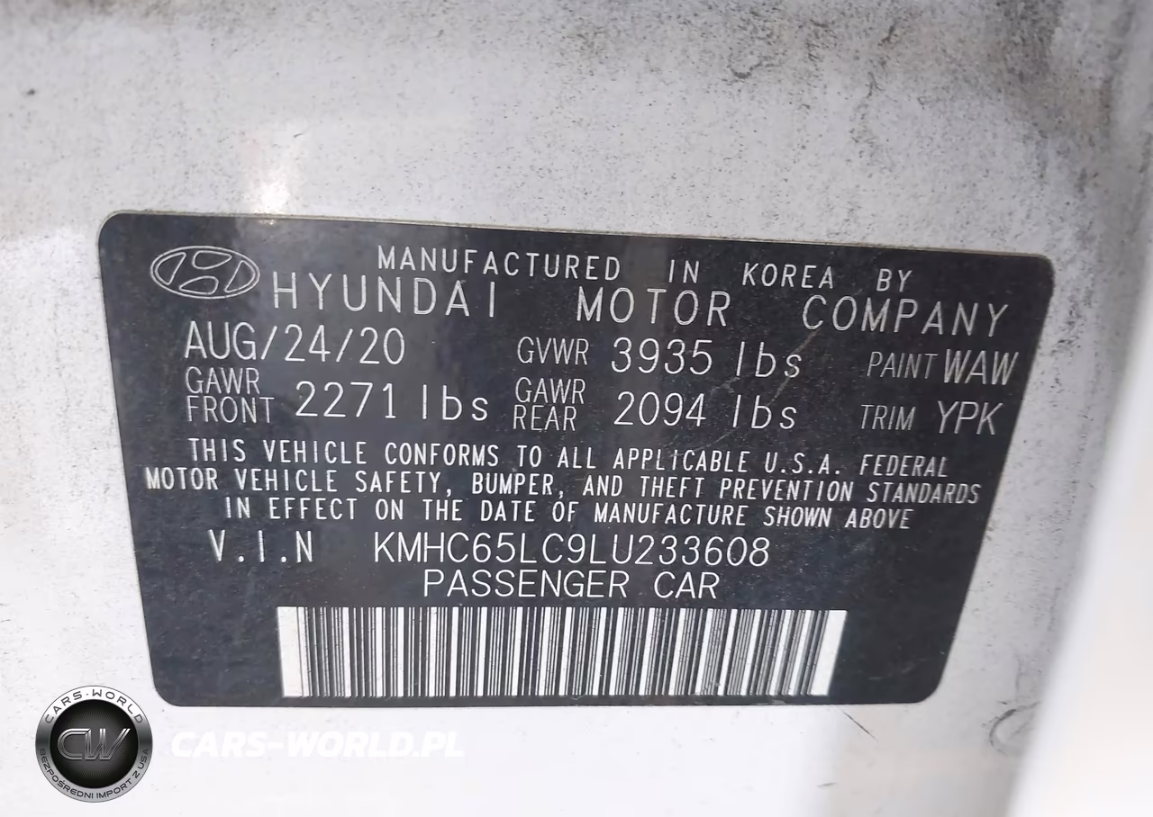 2020 Hyundai Ioniq Hybrid Blue VIN:KMHC65LC9LU233608 - 9